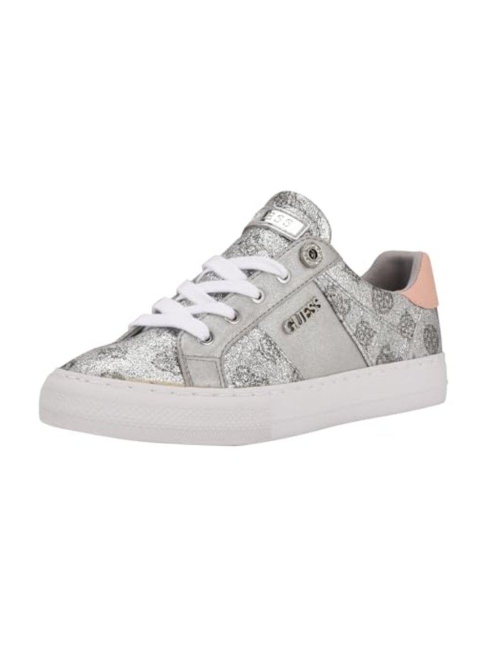 Quilted Faux Leather Platform Sneakers Lace Up Casual